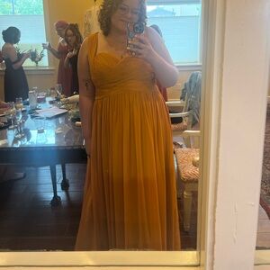 AZAZIE Cameron style bridesmaid dress in Butterscotch size A18